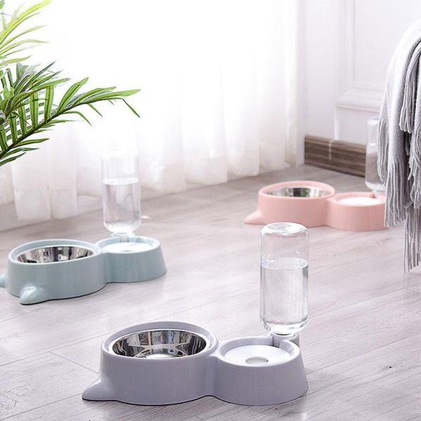 

automatic pet feeder water dispenser cat dog drinking bowl dogs dish feeding watering supplies bowls & feeders