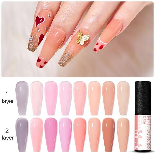 

nail gel meet across opal jelly polish 5ml pink crystal varnish base coat soak off art uv, Red;pink