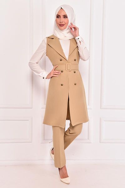 

ethnic clothing kemerli kombin karamel asm2284, Red