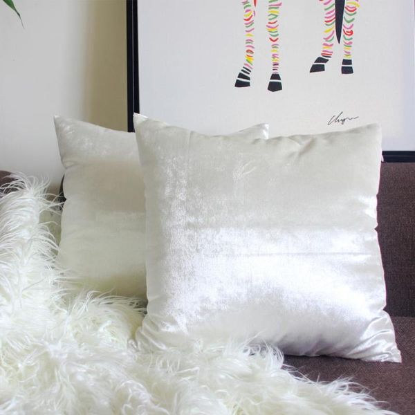 

cushion/decorative pillow 2 packs white decorative cushions covers cases for sofa bed couch modern luxury velvet home throw pillows silver g