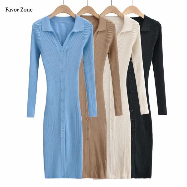 

casual dresses women single breasted knitted wrap long autumn winter turn-down collar sleeve bodycon solid maxi dress, Black;gray