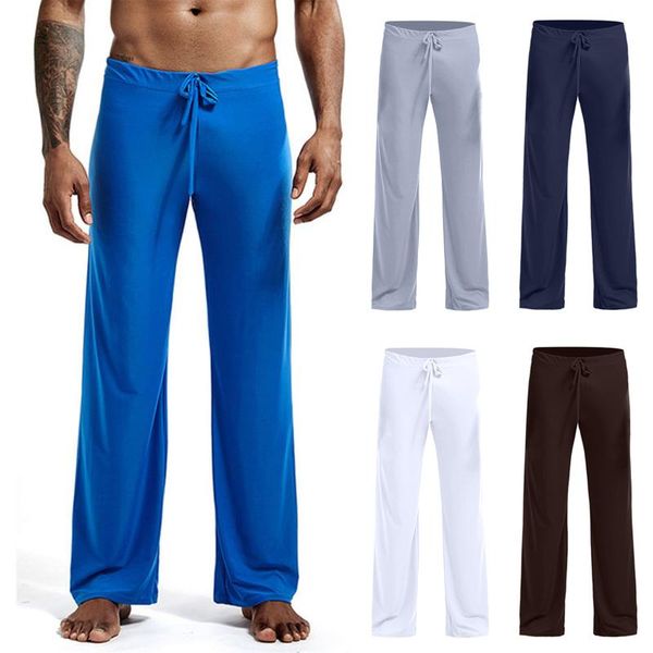 

yoga outfit mens pants elastic waistband fitness training joggers loose lightweight slacks beach fashion casual sport sportswear