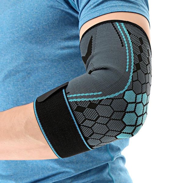 

elbow & knee pads outdoor sports support sleeve fitness adjustable elastic brace compression bandage breathable lengthen, Black;gray