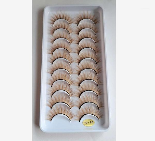 

10pairs fashion natural short brown fake eye lashes false eyelashes beauty makeup eyelash doll eyelashes1