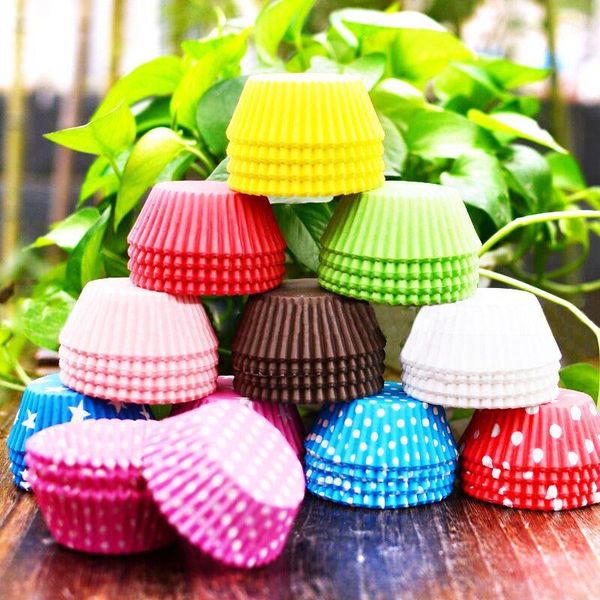 

other bakeware 25/50pcs high temperature cake oil paper tray oven baking muffin cups dot wedding cupcake liner cup