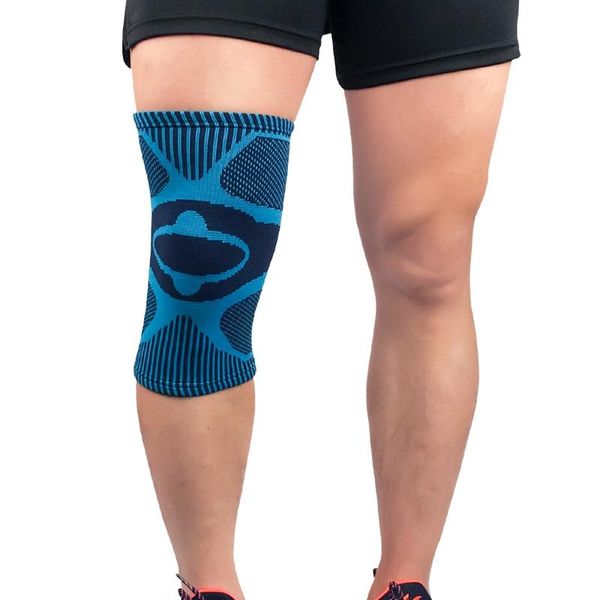 

elbow & knee pads 1pc sports pad sleeve elastic breathable knitted compression leg warmer protector gym fitness sportswear accessories, Black;gray