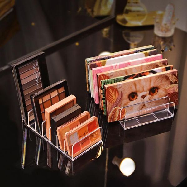 

hooks & rails transparent acrylic cosmetics storage box deskdrawer eye shadow makeup cushion foundation blush multi-grid rack
