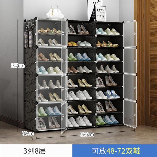 

large capacity multi-layer sstorage shoes cabinet simple assembly rack household dust-proof shoe clothing & wardrobe storage