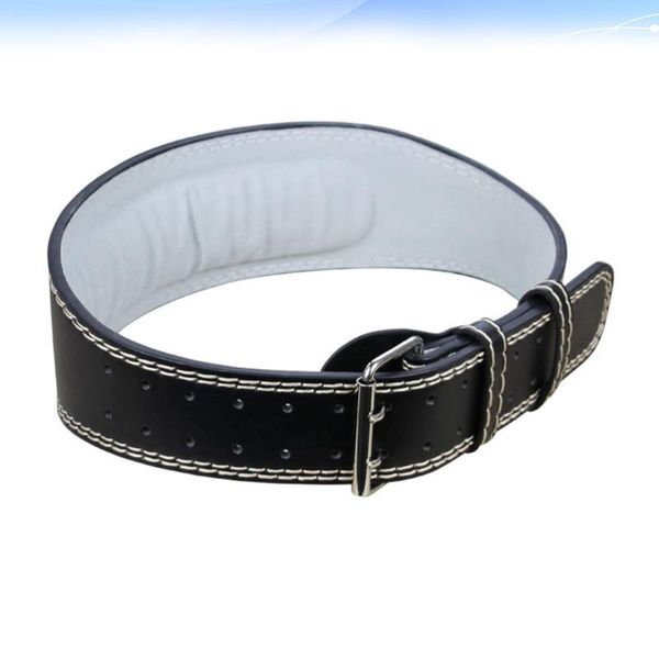 

105cm cowhide squat belt weight lifting power training back support gym bodybuilding for men women (black) waist, Black;gray