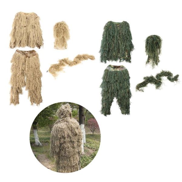 

hunting sets clothes 3d tree ghillie suits sniper camouflage clothing jacket and pants, Camo