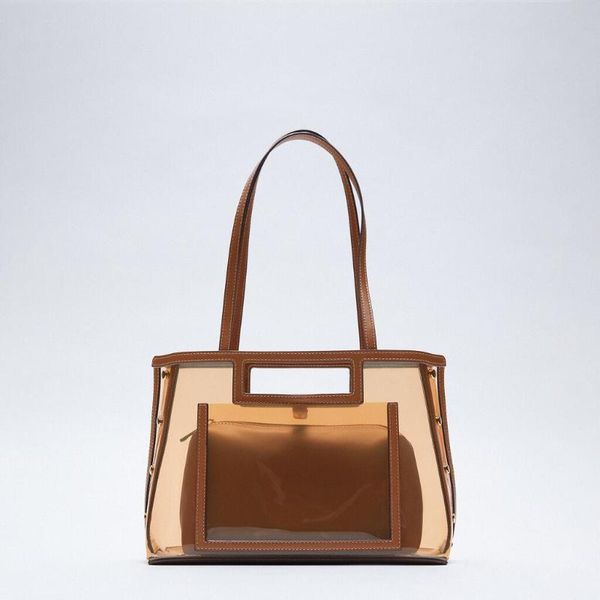 

transparent jelly big bag 2021 fashion pvc women's designer handbag capacity chain shoulder messenger bags