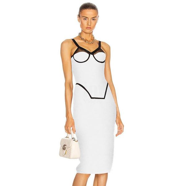 

casual dresses wholesale summer women's dress white spaghetti strap tight club celebrity cocktail party bandage, Black;gray