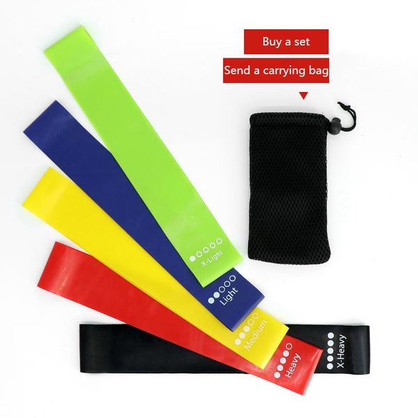 

yoga stripes 5-piece fitness equipment resistance bands exercise sports loop home gym latex set