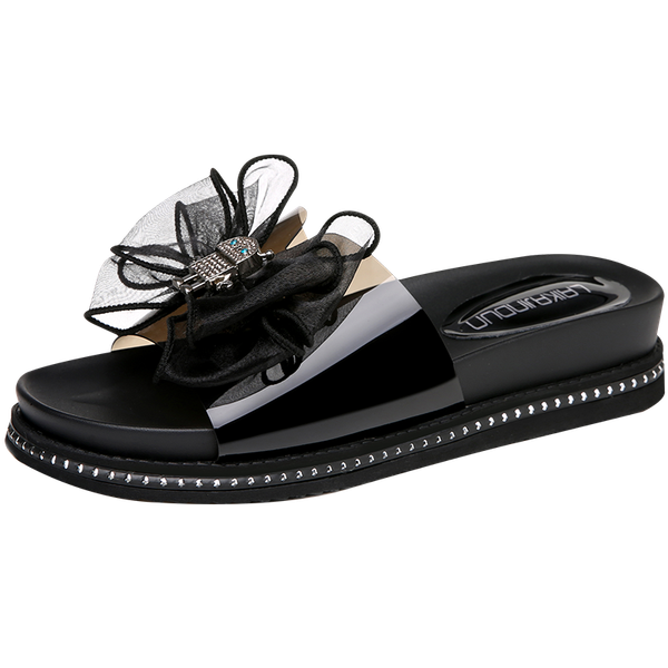 

women summer open toe crystal sandals ladies ankle buckle strap shoes woman fashion casual female beach slippers, Black