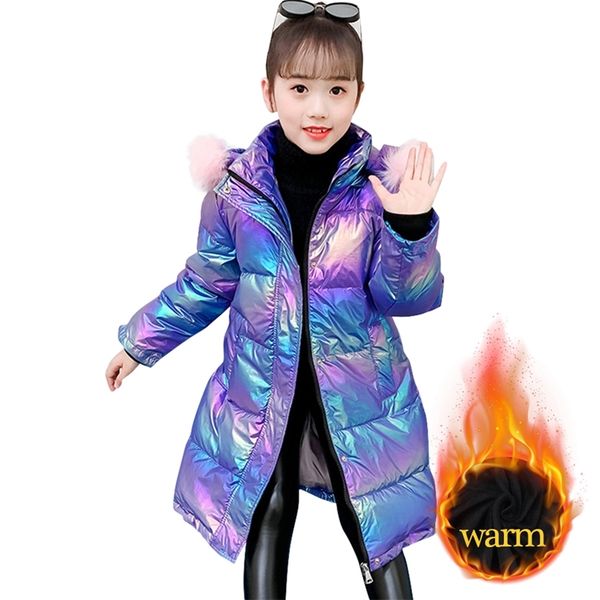 

girls coat letter coats floral pattern children's fur hoodies winter kids clothes 210528, Blue;gray