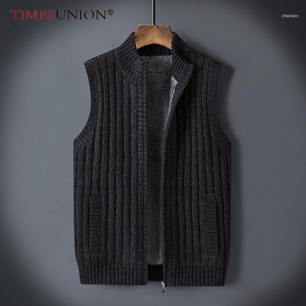 

thicken wnter jacket men vest fleece vests warm stand collar waistcoat cardigan sleeveless outwear male clothing1, Black;white