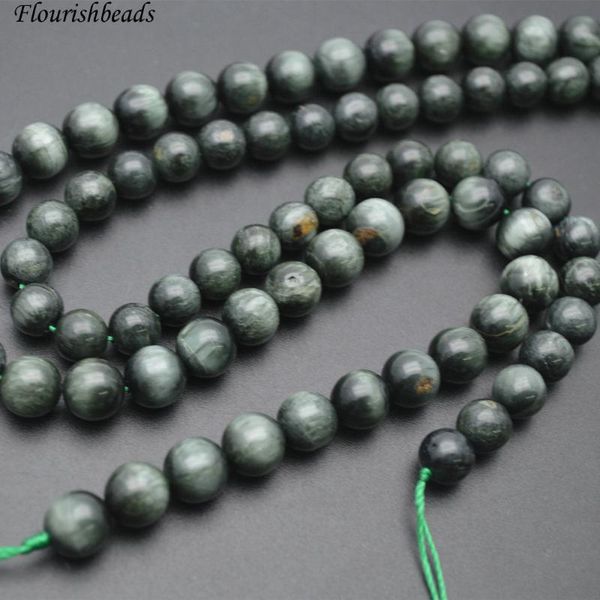 

loose gemstones 8mm natural green hawk's eye stone round beads, Black