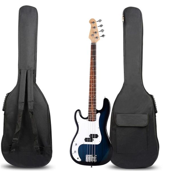 

backpack men women 600d double straps electric bass guitar bag soft case black /by