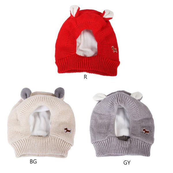 

dog apparel funny pet cat hat costume neck and ear warmer winter windproof snood knitted with fleece