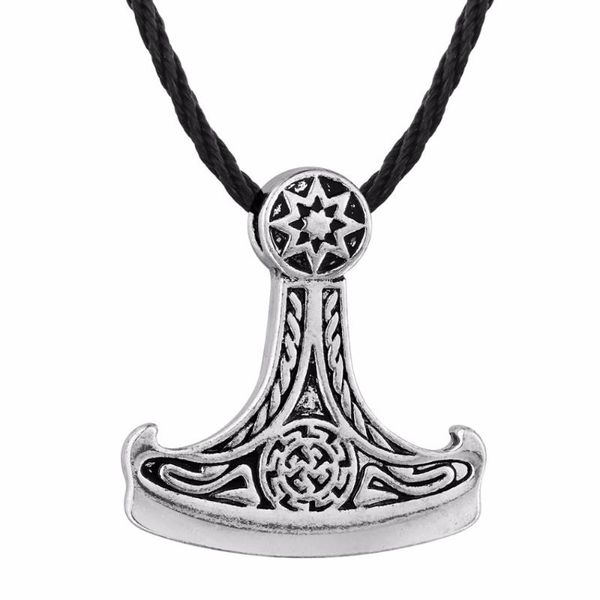Colares pendentes nostalgia Viking masculino amuleto de amuleto de colar de jóias minimalistas de antiguidade Perun