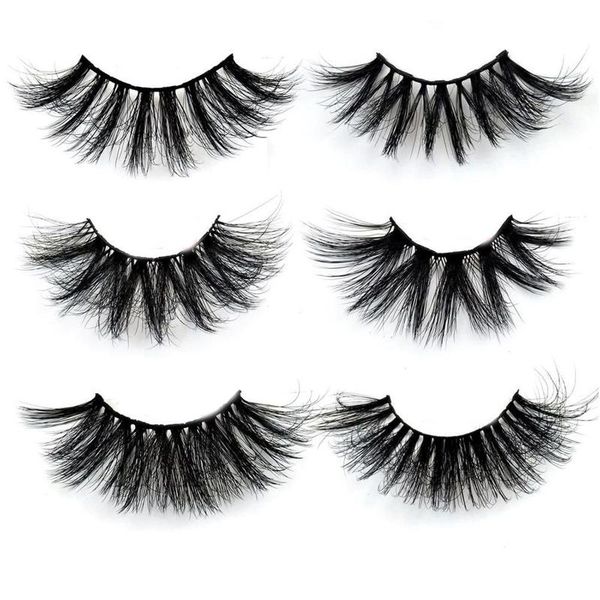 

false eyelashes 6 pairs mixed styles handmade criss-cross eye makeup tools 3d mink lash thick long extension