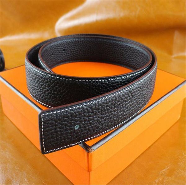 Designer Luxury Men H Buckle Belt Business Smooth Buckle Fashion Mens Cinture Cintura di lusso