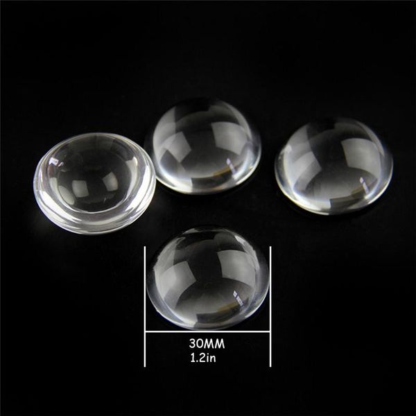 

chandelier crystal 1.2 inch 10pcs clear transparent flatback glass half sphere ball cabochon