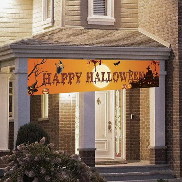 

party decoration tofok halloween product family banner blood handprint bat castle horror courtyard background layout