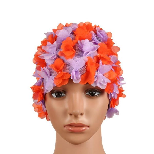 

flower petals swimming cap hat size for women bathing est 2021 caps