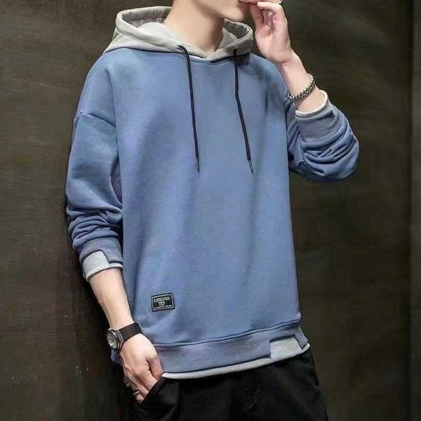 

men's casual harajuku hoodie, uniform color, fashion, spring and autumn 2021, Black