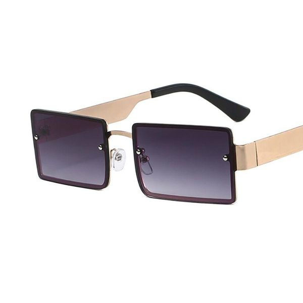 

sunglasses vintage square metal oversized for women man fashion gradient wide leg classic driving sun glasses uv400 goggles 2021, White;black