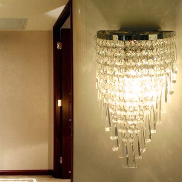 Duvar Lambası Yaratıcı Kristal E14 LED Modern Işık Fikstür Aydınlık Aydınlatma Aplik AC85-265V Işıkları Süslemeleri