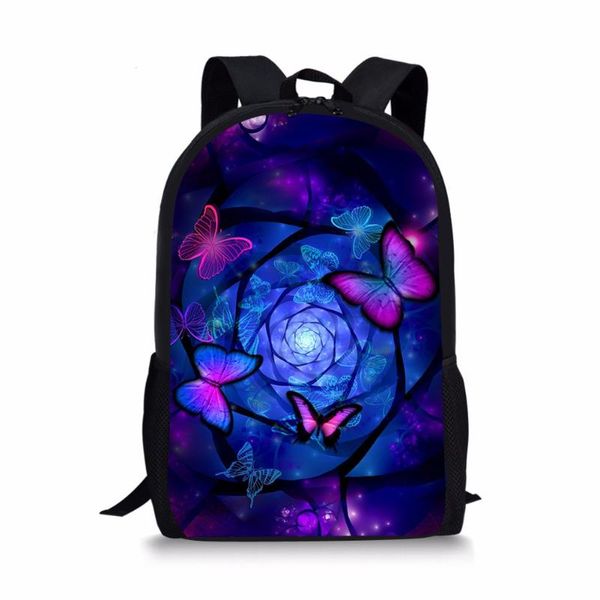 

backpack hycool fashion student schoolbags butterfly flower rose print kids book bags children outdoor travel storage rucksack