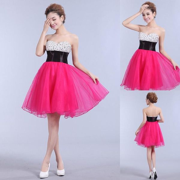 

party dresses 2021 short evening with beading elegant a-line bride gown ball prom homecoming/graduation formal dress, White;black