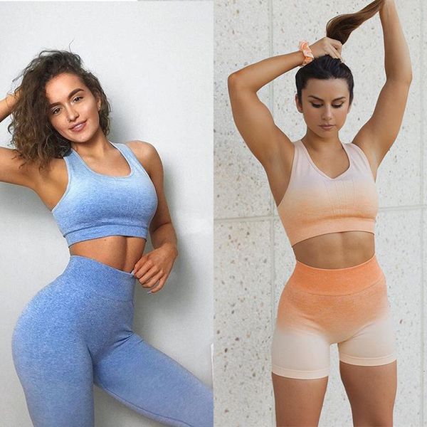 

new tie dyed seamless yoga suit moisture absorption sweat wicking sports bra and short pants, Gray