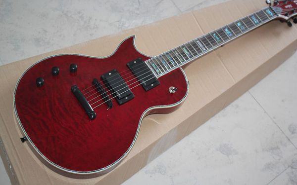 

left - handed left - handed electric guitar wine - red body active pickup
