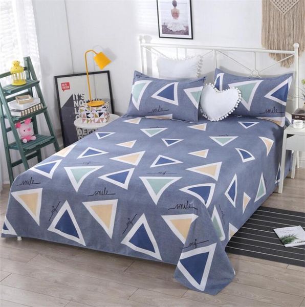 

sheets & sets bed sheet home textile modern polyester cotton flat linens single queen king size bedspread (case need order)