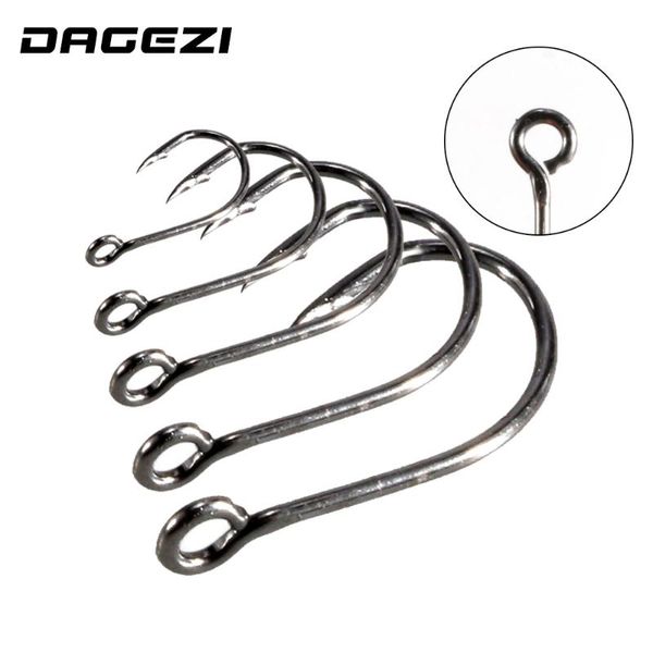 

fishing hooks dagezi high carbon steel hook 100pcs/lot #4-#12 fishhooks durable pesca barbed tackle box