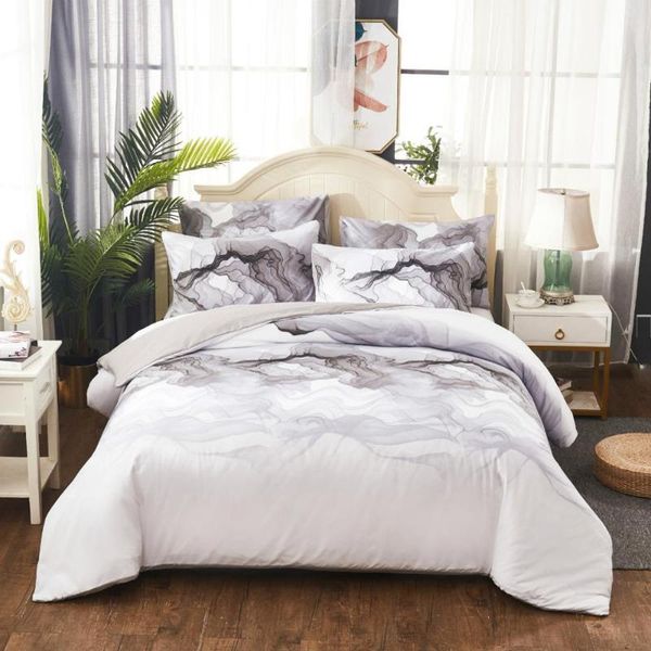 

bedding sets 23 gray ink printed set home textiles art abstract white duvet cover comforter bed no sheet