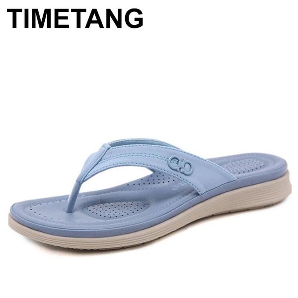 

slippers timetangsummer beach shoes for women fashion ladies casual flat non-slip flip flops soft lightweight female sandali, Black