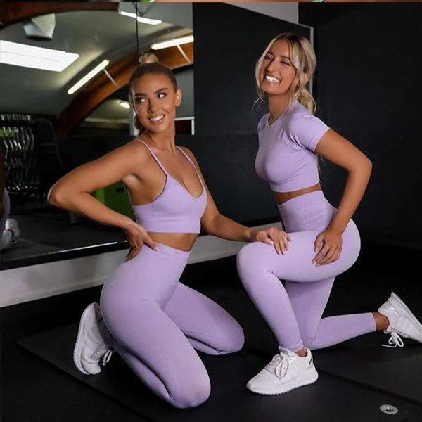 

yoga outfit hohe taille set gym bekleidung workout kleidung fÃ¼r frauen trainingsanzug nahtlose sport fitness anzug