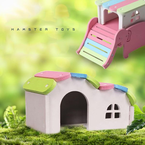 

hamster toy guinea pig ecological board wooden house swing villa small pet supplies animal