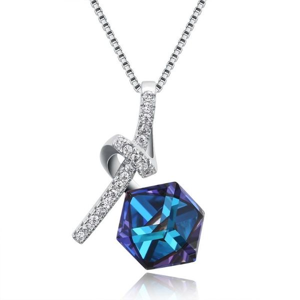 

pendant necklaces fashion jewelry heart-shaped crystal necklace xmas gift, Silver