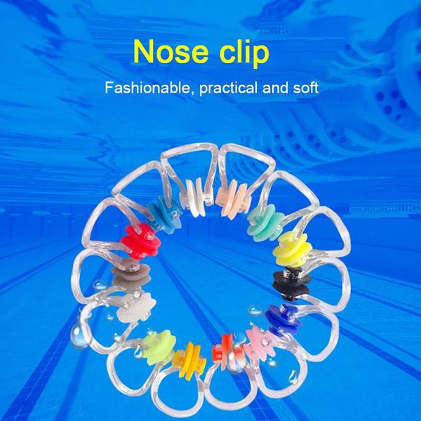

nose clip 10pcs per set reusable soft silicone swimming comfortable diving surfing swim clips random color