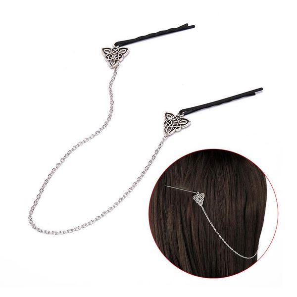 

hair clips & barrettes women vintage celtic vikings hairpin celtics knot accessories norse pin viking clip for longhair decorat, Golden;silver