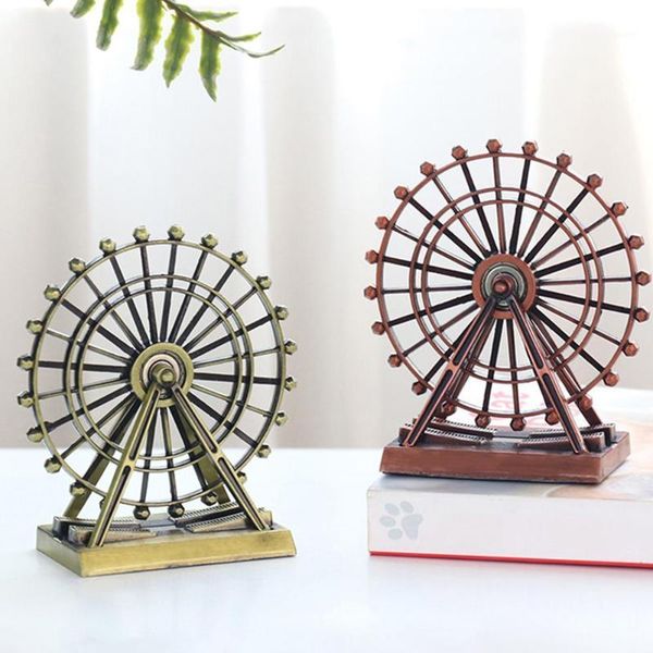 Objetos decorativos Figurines Retro O Olho de Londres Creative Metal Ferris Roda Ornamento Home Despesa Decoração Artesanato Miniaturas Gi