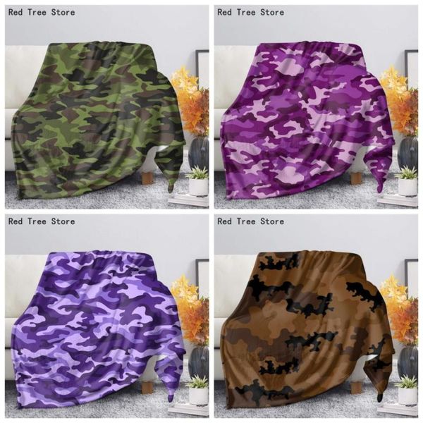 

blankets camouflage 3d printing fleece blanket thick bedroom throw portable travel pinic home use textile kids baby covers