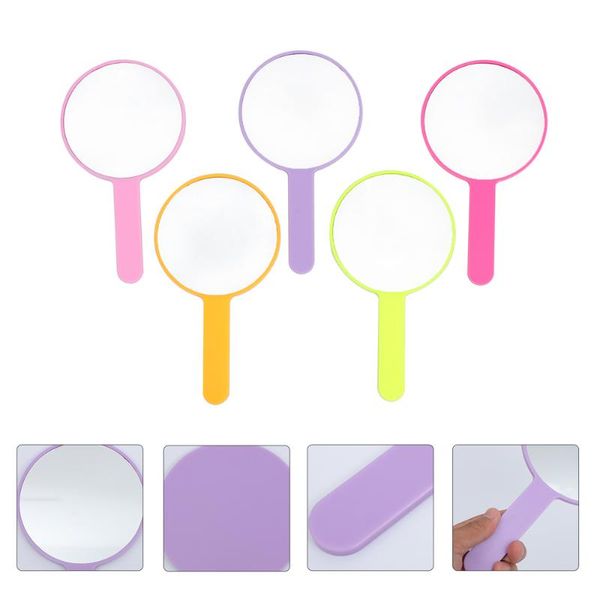 

compact mirrors 10pcs portable vanity makeup hand with handle for girls