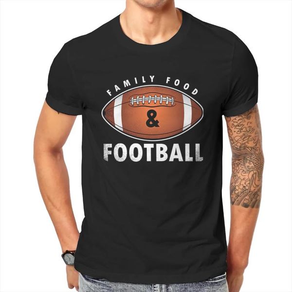 

men's t-shirts family food ball american gift t shirt men summer t-shirt, White;black