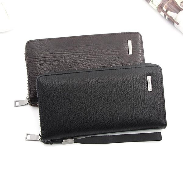 

wallets long men's business handbag fashion multi-function large cash position card bags vertical style, Red;black
